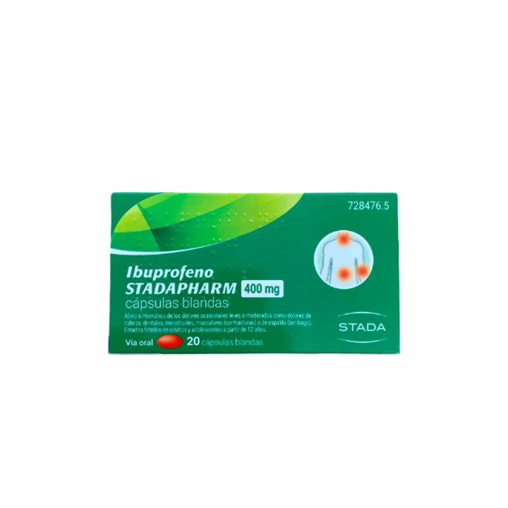 Ibuprofeno Stadapharm 400mg 20 cápsulas blandas